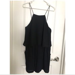 Express black halter romper